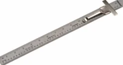 Steel Rule: 6" OAL, English & Metric Graduation, Flexible, 1/2" OAW