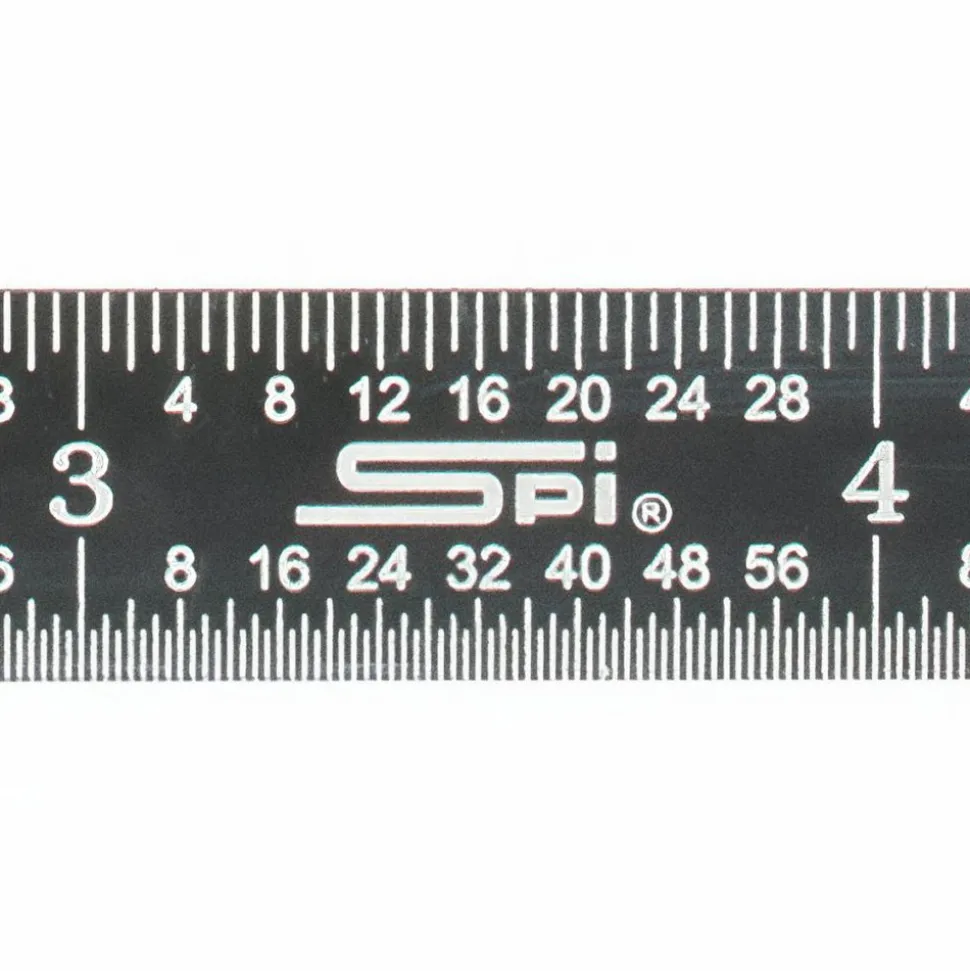 Steel Rule: 6" OAL, 5R Graduation, Flexible, 1/2" OAW