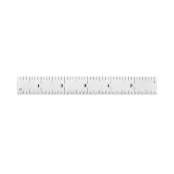 Steel Rule: 6" OAL, 4R Graduation, Rigid, 3/4" OAW