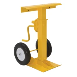 Steel Stabilizing Jack with Solid Foam Wheels: 100,000 Lb. Static Capacity Yellow
