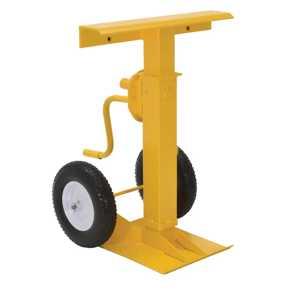 Steel Stabilizing Jack with Solid Foam Wheels: 100,000 Lb. Static Capacity Yellow