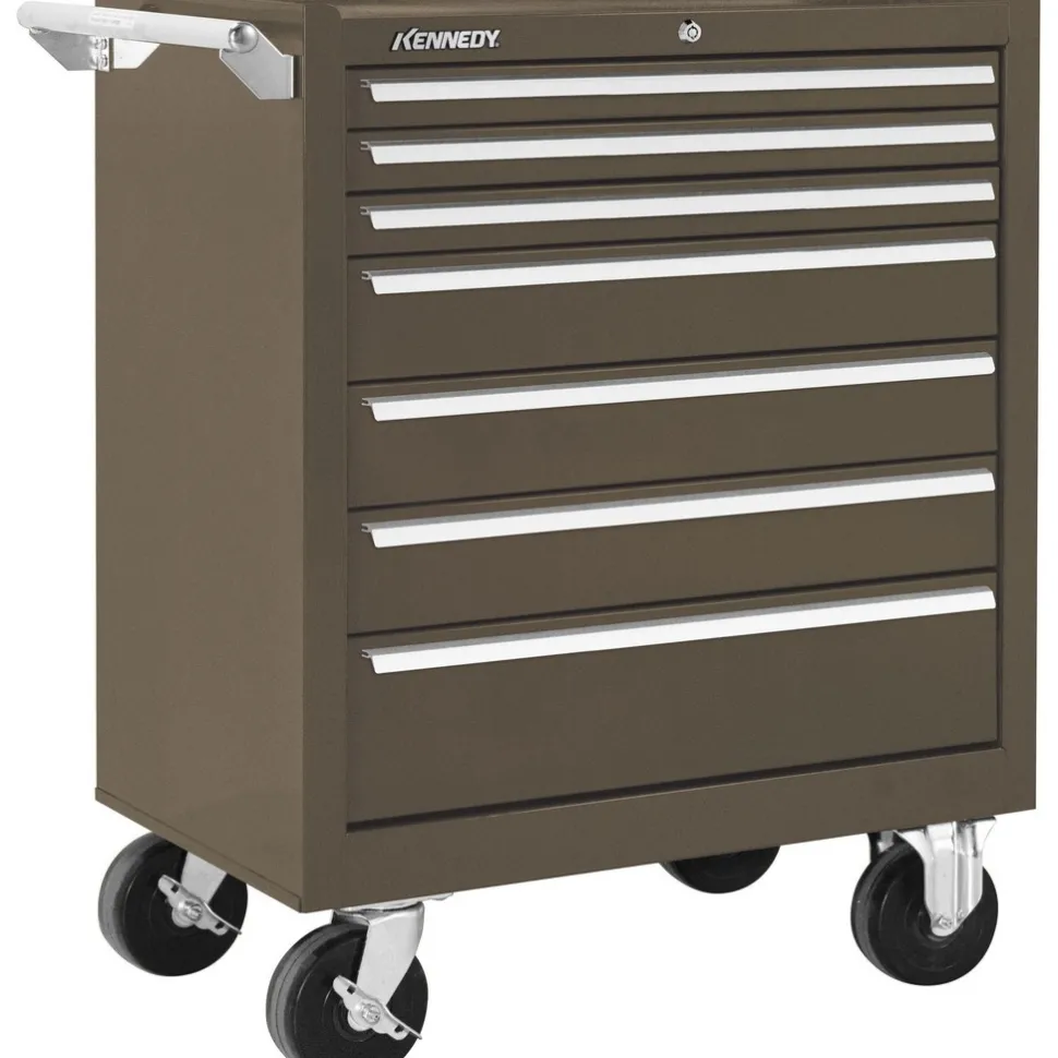 Steel Tool Roller Cabinet: 29" Wide, 7 Drawer