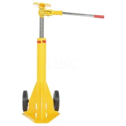 Steel Trailer Stabilizing Ratchet Jack: 26-5/8 In. x 17-5/8 In. x 39 In. 100,000 Lb. Static Capacity Yellow
