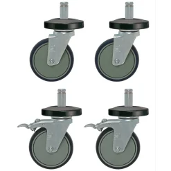Stem Casters: Stem Type: Round Stem; Stem Shape: Round; Stem Diameter: 27/32, 0.85 in; Stem Diameter: 0.85 in; Swivel: Yes