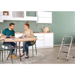 2 Step Aluminum Foldable Step Ladder: Type IA 330 lb Capacity