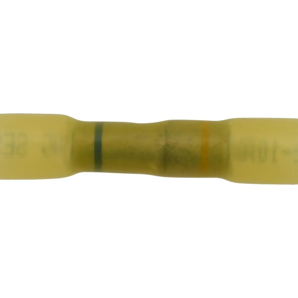 Step-Down Terminal: Crimp-On & Seal, Yellow, 12-10 to 16-14 AWG, Fully Insulated, Heat Shrink & Polyolefin