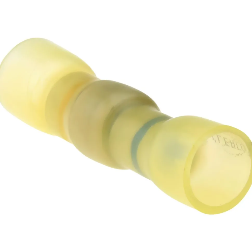 Step-Down Terminal: Crimp-On, Seal & Solder, Yellow, 12-10 to 16-14 AWG, Heat Shrink, Polyolefin