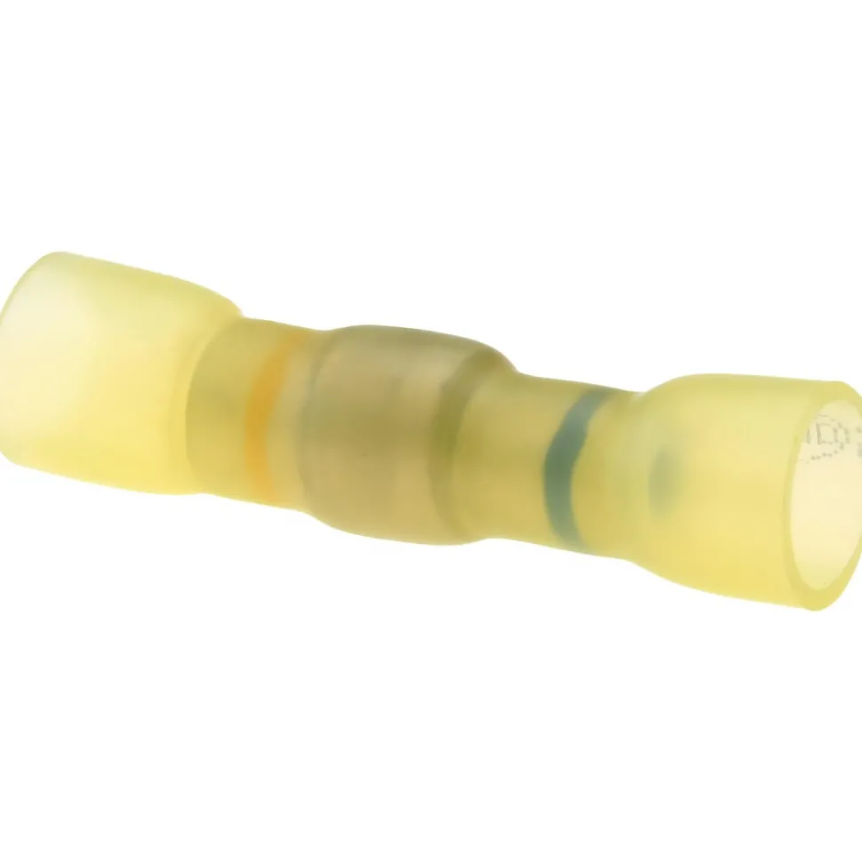 Step-Down Terminal: Crimp-On, Seal & Solder, Yellow, 12-10 to 16-14 AWG, Heat Shrink, Polyolefin