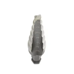 Step Drill Bit: 3/16" Min, 1/2" Max, 1/4" Shank Dia, Cobalt, 6 Hole Sizes