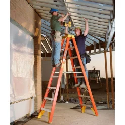 7 Step Fiberglass Foldable Step Ladder: Type IA 300 lb Capacity 8' Height
