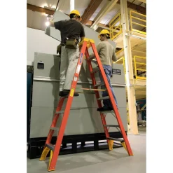 7 Step Fiberglass Foldable Step Ladder: Type IA 300 lb Capacity 8' Height