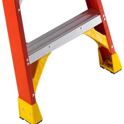 5 Step Fiberglass Foldable Step Ladder: Type IA 300 lb Capacity 6' Height