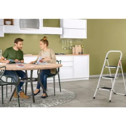 3 Step Steel Foldable Step Ladder: Type IA 330 lb Capacity