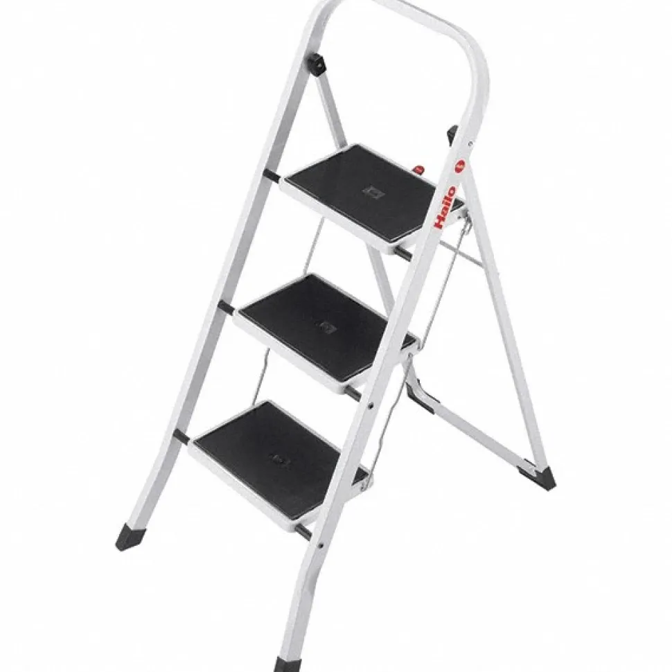 3 Step Steel Foldable Step Ladder: Type IA 330 lb Capacity