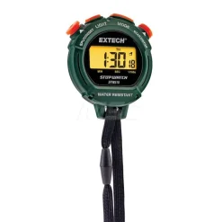 Stopwatches; Type: Digital Stopwatch; Accuracy: +/-3; Power Source: Battery; Elapsed Time: Yes; Snooze Alarm: Yes; Split Time: Yes; Water-resistance: Yes; Includes: CR2032 battery and 39" (1 m) snap-away neckstrap; Functions: Elapsed Timer, Split Time, and Two Competitor Timer; Back Lit: Yes