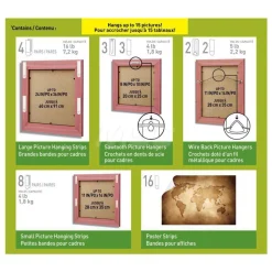 Storage Hook: Adhesive Back Mount, 16 lb Load Capacity, Plastic & Foam