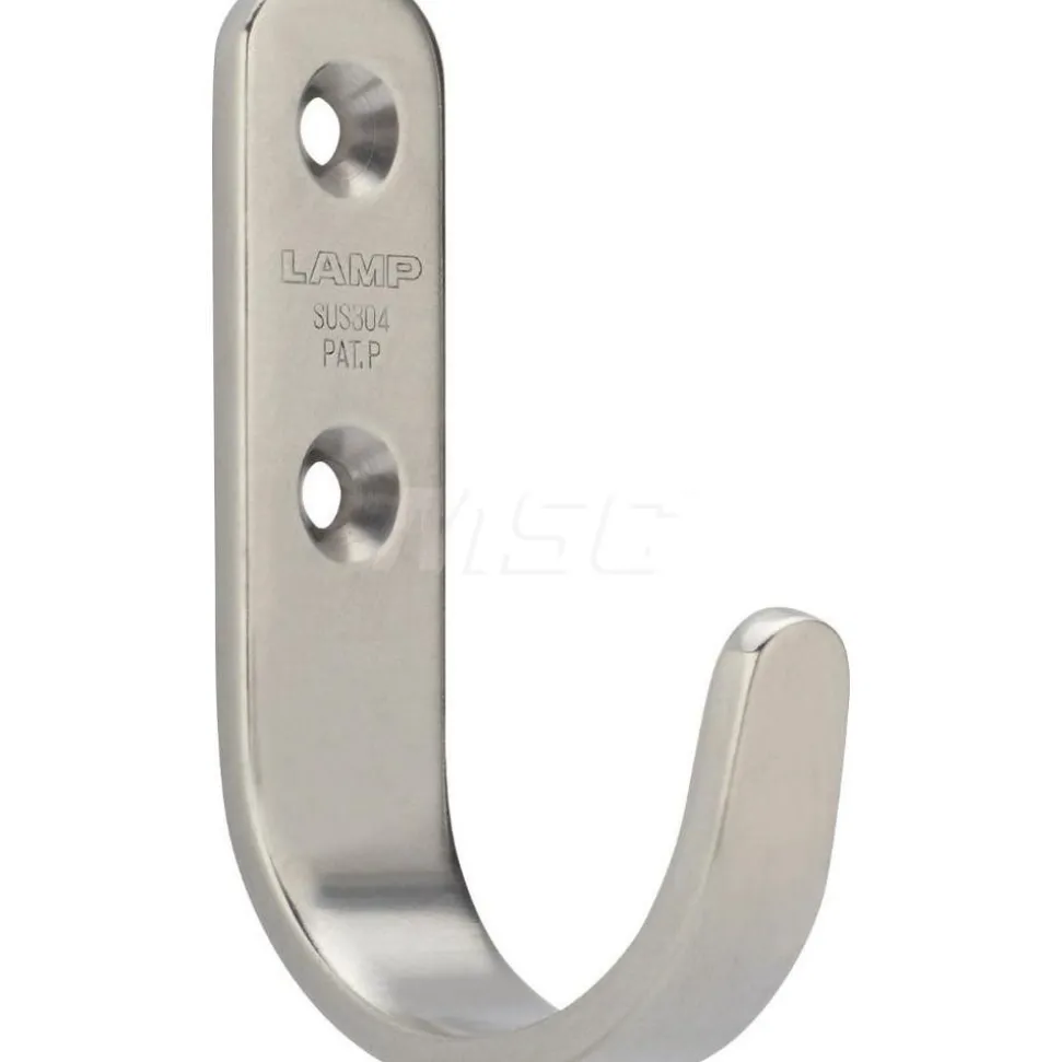 Storage Hook: 17.6 lb Load Capacity, 304 Stainless Steel