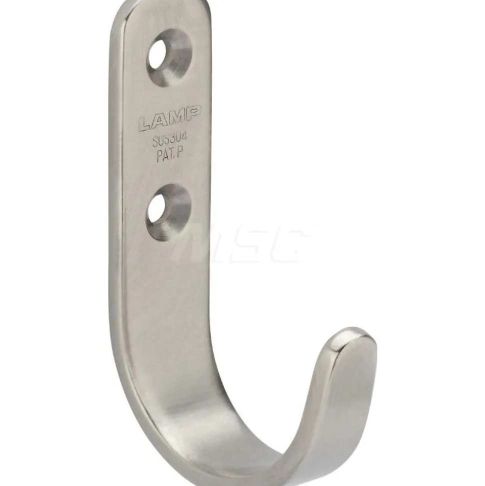 Storage Hook: 17.6 lb Load Capacity, 304 Stainless Steel