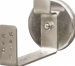Storage Hook: Magnetic Mount, 4-3/8" Projection, 45 lb Load Capacity, Stainless Steel