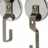 Storage Hook: Magnetic Mount, 1" Projection, 19 lb Load Capacity, Stainless Steel