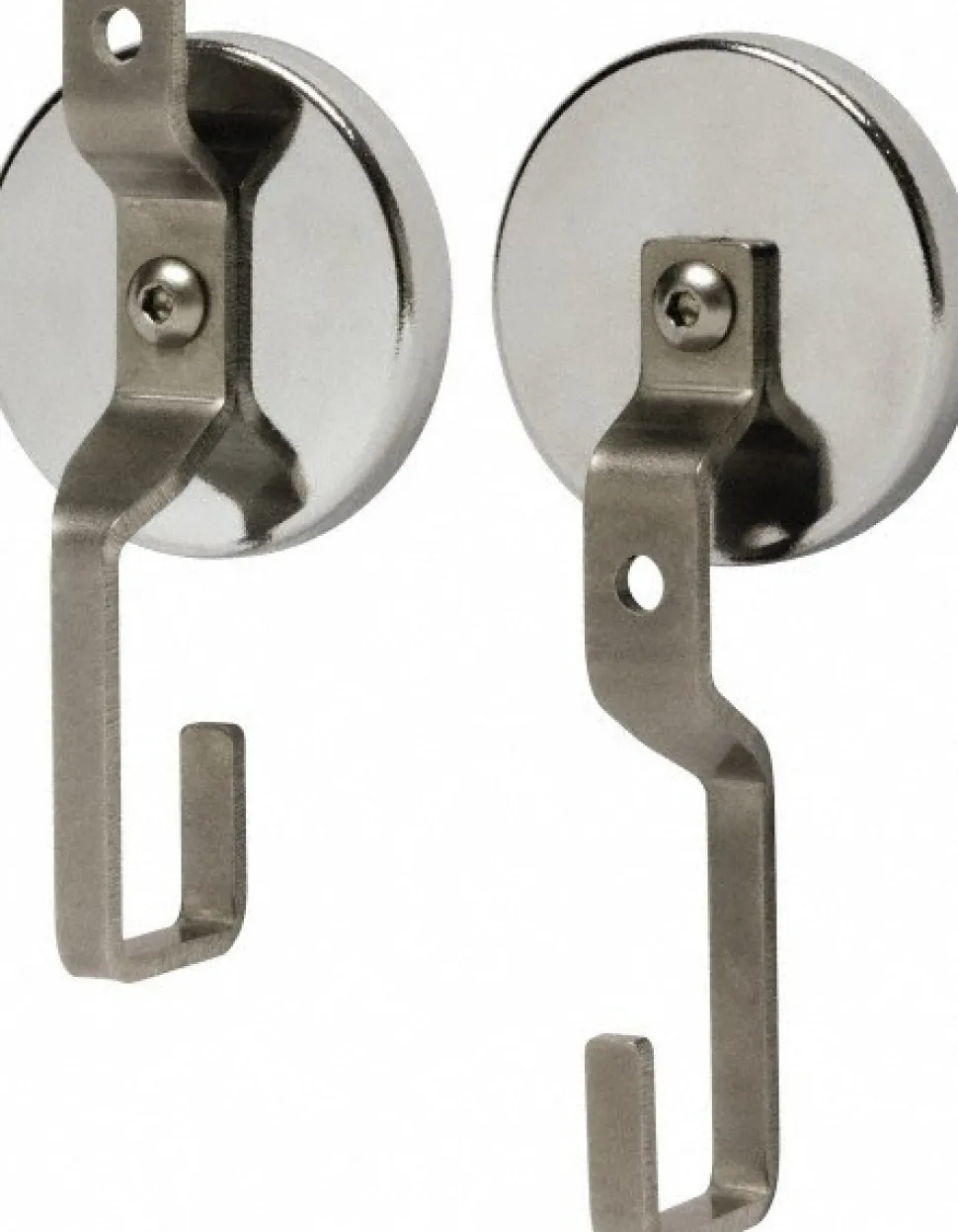 Storage Hook: Magnetic Mount, 1" Projection, 19 lb Load Capacity, Stainless Steel