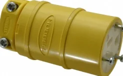 Straight Blade Connector: Commercial, 5-15R, 125VAC, Yellow