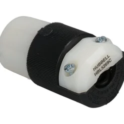 Straight Blade Connector: 5-15R, 125VAC, Black & White