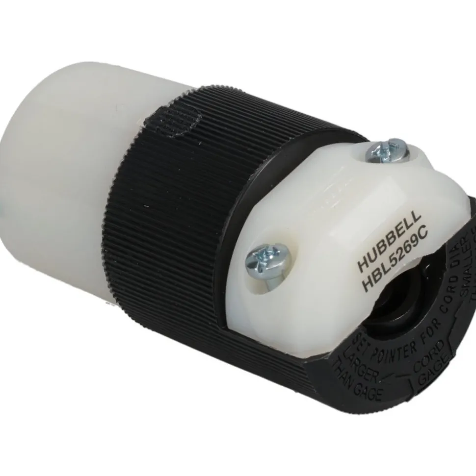 Straight Blade Connector: 5-15R, 125VAC, Black & White