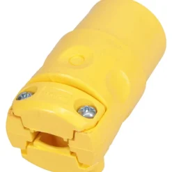 Straight Blade Connector: Commercial, 5-20R, 125VAC, Yellow