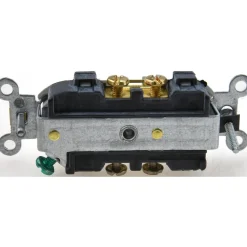 Straight Blade Duplex Receptacle: NEMA 5-20R, 20 Amps, Self-Grounding