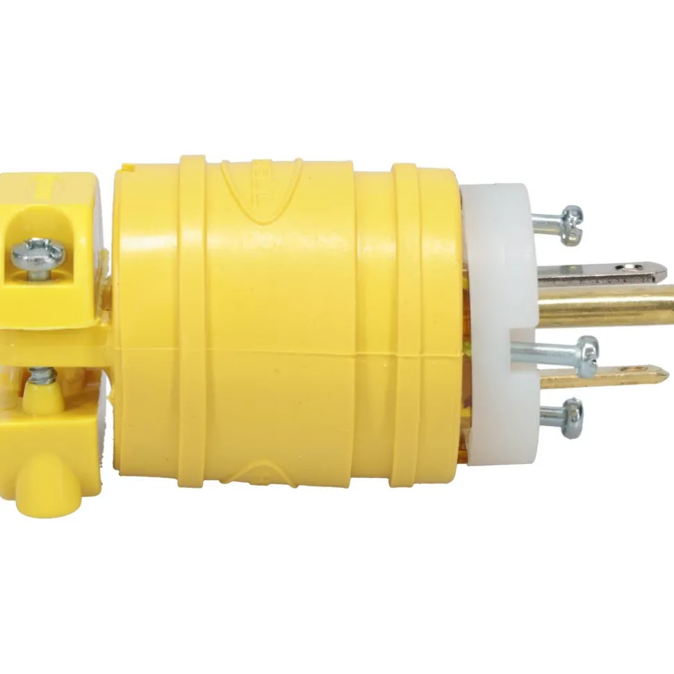Straight Blade Plug: Commercial, 5-15P, 125VAC, Yellow