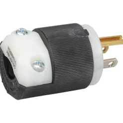 Straight Blade Plug: Hospital, 5-15P, 125VAC, Black & White