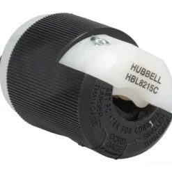 Straight Blade Plug: Hospital, 5-15P, 125VAC, Black & White
