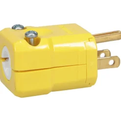 Straight Blade Plug: Industrial, 5-15P, 125VAC, Yellow