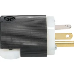 Straight Blade Plug: 5-20P, 125VAC, Black & White