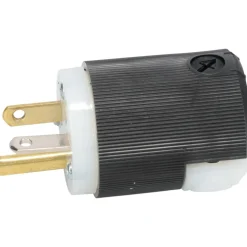 Straight Blade Plug: 5-20P, 125VAC, Black & White