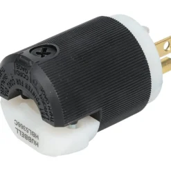 Straight Blade Plug: 5-20P, 125VAC, Black & White