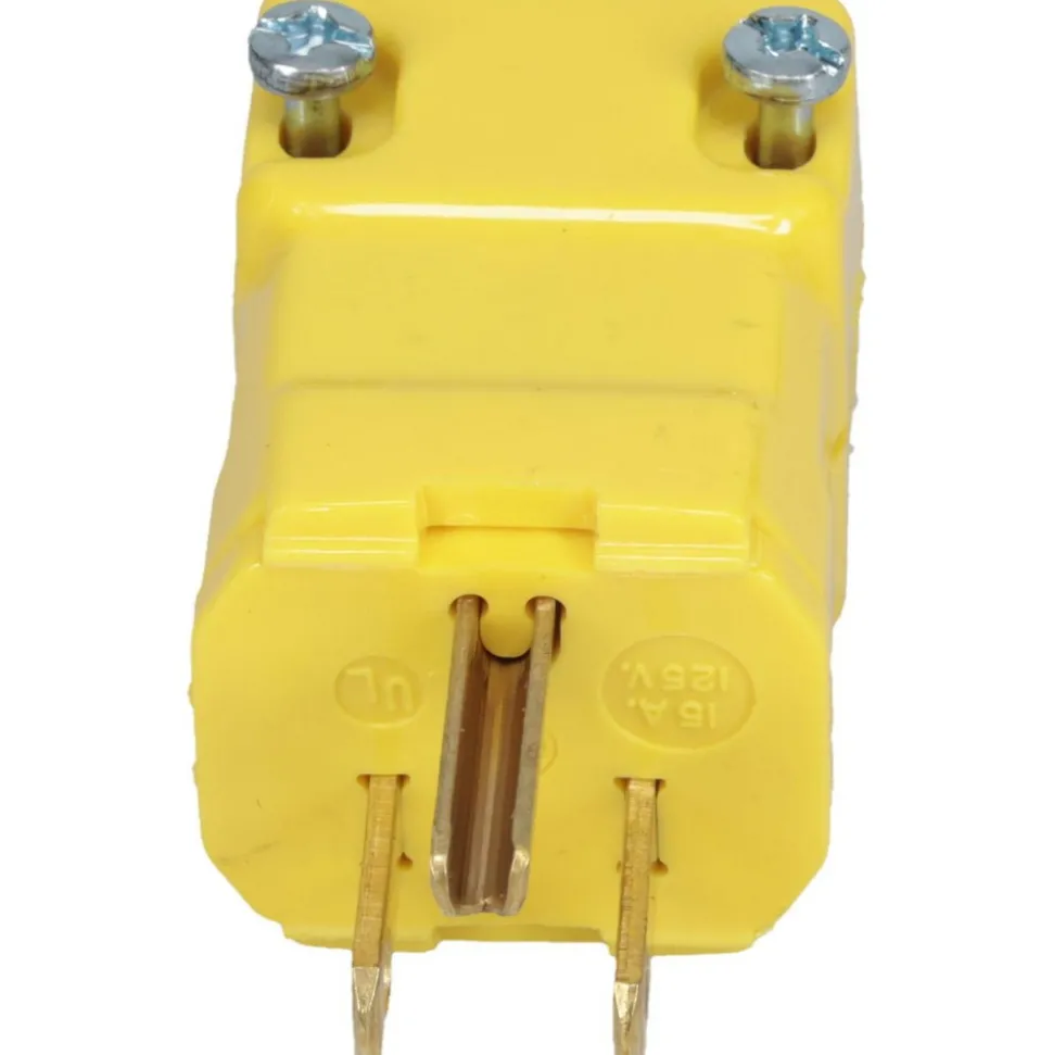 Straight Blade Plug: 5-15P, 125VAC, Yellow