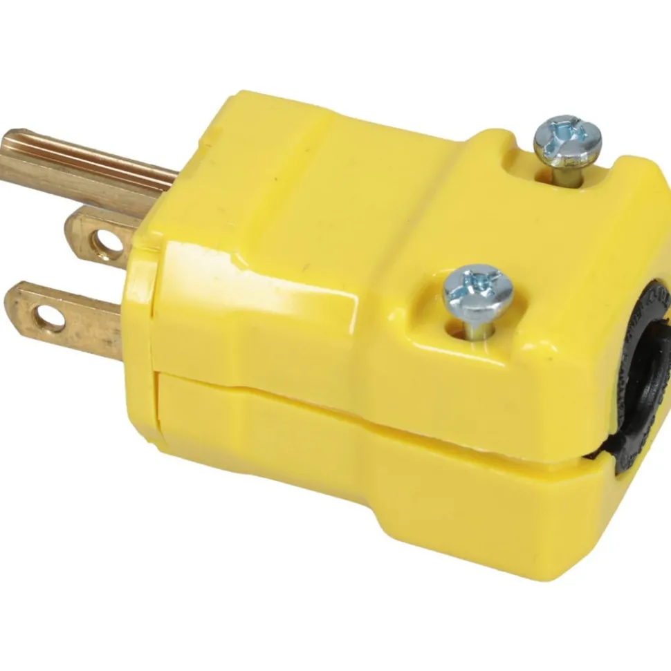 Straight Blade Plug: 5-15P, 125VAC, Yellow