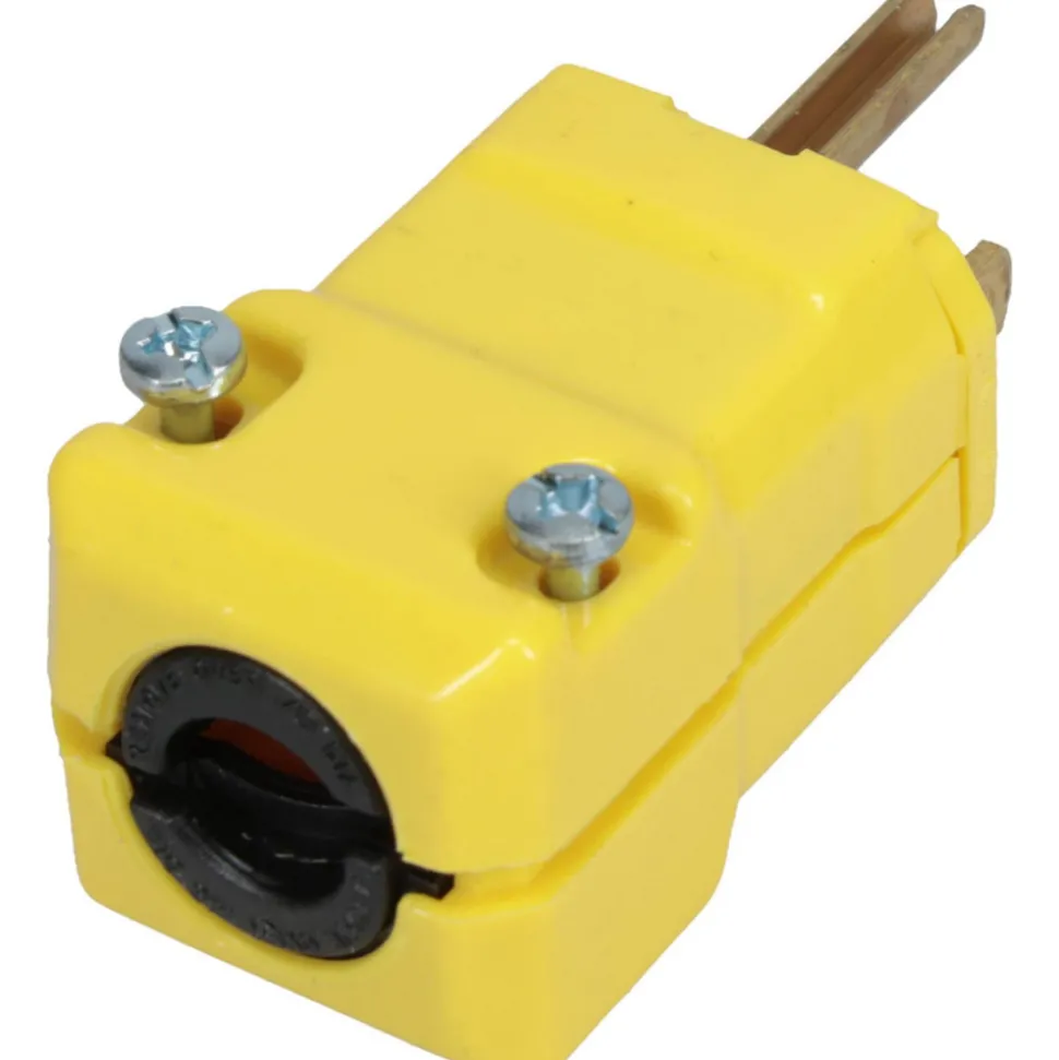 Straight Blade Plug: 5-15P, 125VAC, Yellow