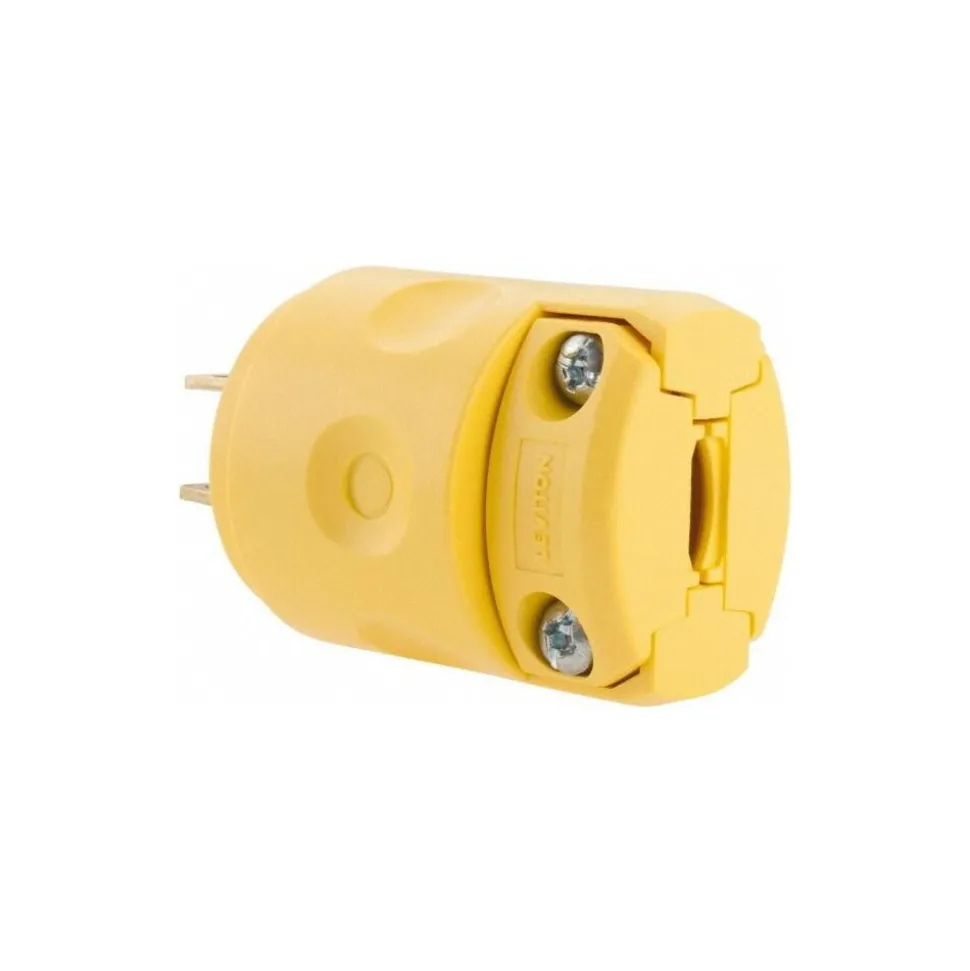Straight Blade Plug: Residential, 5-15P, 125VAC, Yellow