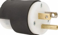 Straight Blade Plug: 5-15P, 125VAC, Black & White