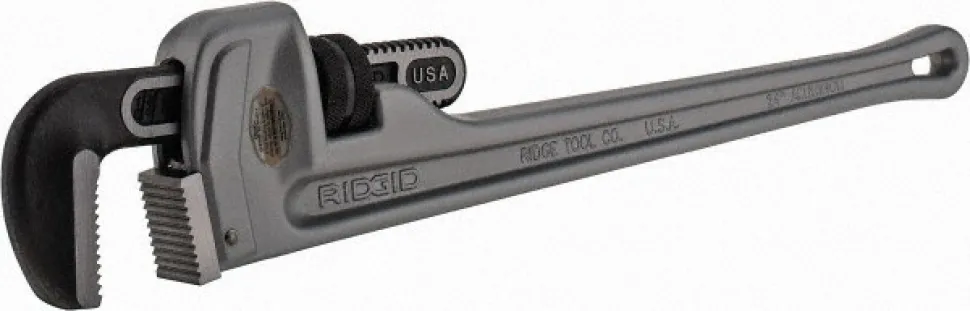 Straight Pipe Wrench: 3" Max, 24" OAL, Aluminum