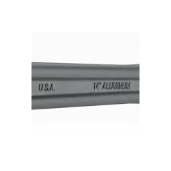Straight Pipe Wrench: 2" Max, 14" OAL, Aluminum
