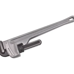 Straight Pipe Wrench: 2-1/2" Max, 18" OAL, Aluminum