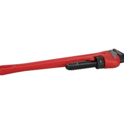 Straight Pipe Wrench: 2-1/2" Max, 18" OAL, Cast Iron