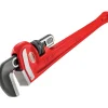 Straight Pipe Wrench: 3" Max, 24" OAL, Cast Iron