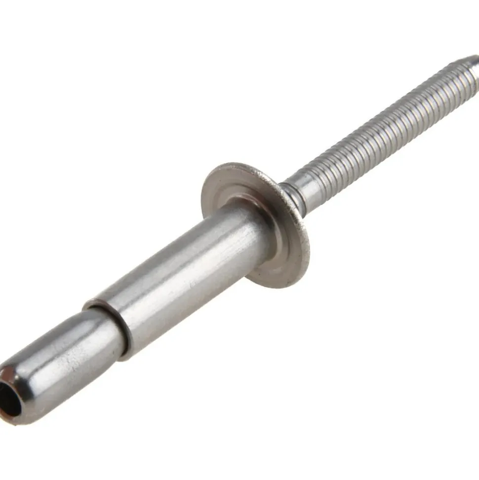 Structural with Locking Stem Blind Rivet: Size 810, Dome Head, Stainless Steel Body, Stainless Steel Mandrel