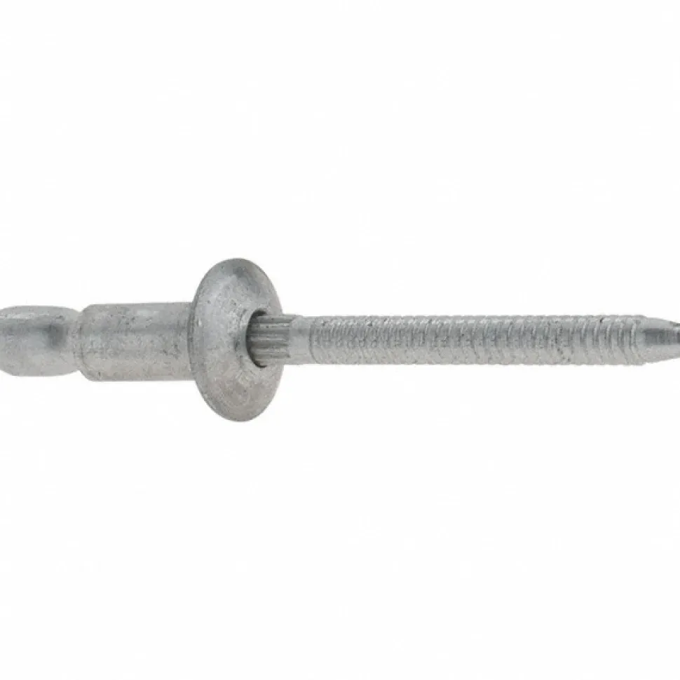 Structural with Locking Stem Blind Rivet: Size 64, Dome Head, Aluminum Body, Aluminum Mandrel