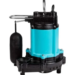 Sump Sewage & Effluent Pump: Integral Diaphragm, 1/2 hp, 6.5A, 115V